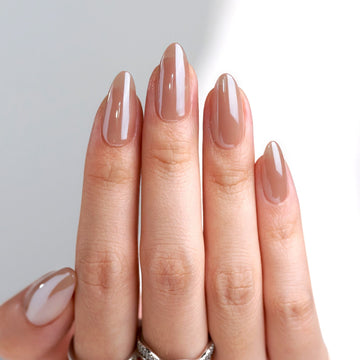 Shiny Brown Almond Long