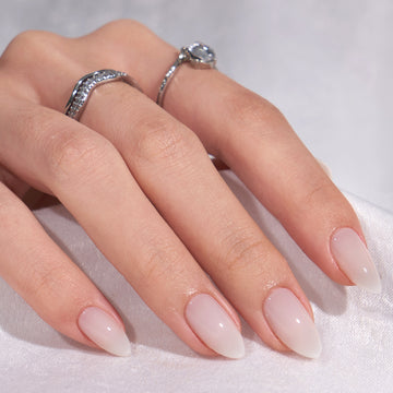 Pearl White Almond Medium