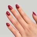 Berry Red Oval Press-On Nails