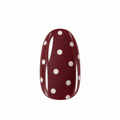 Bordeaux Dots Oval Press-On Nails