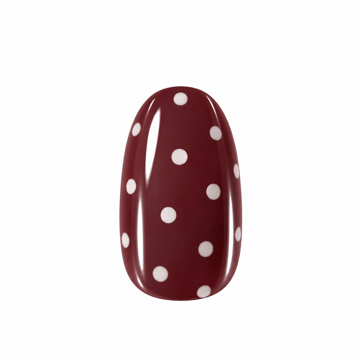 Bordeaux Dots Oval Press-On Nails
