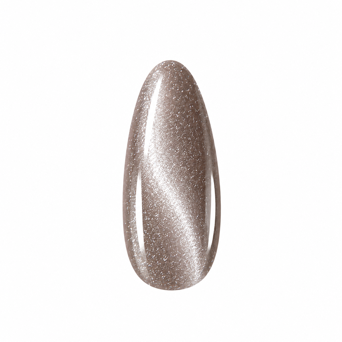 Cat Eye Taupe Almond Press-On Nails