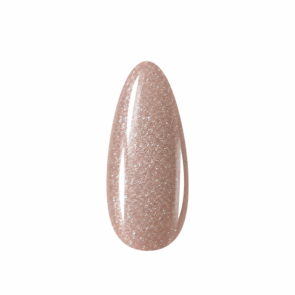 Glam Nude Almond Nails