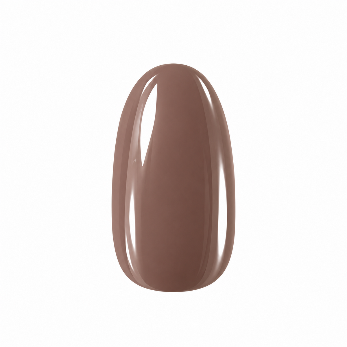 Simple Brown Oval Press-On Nails